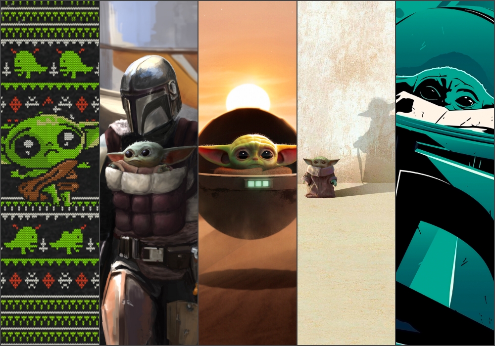 The child "Baby Yoda" background wallpapers