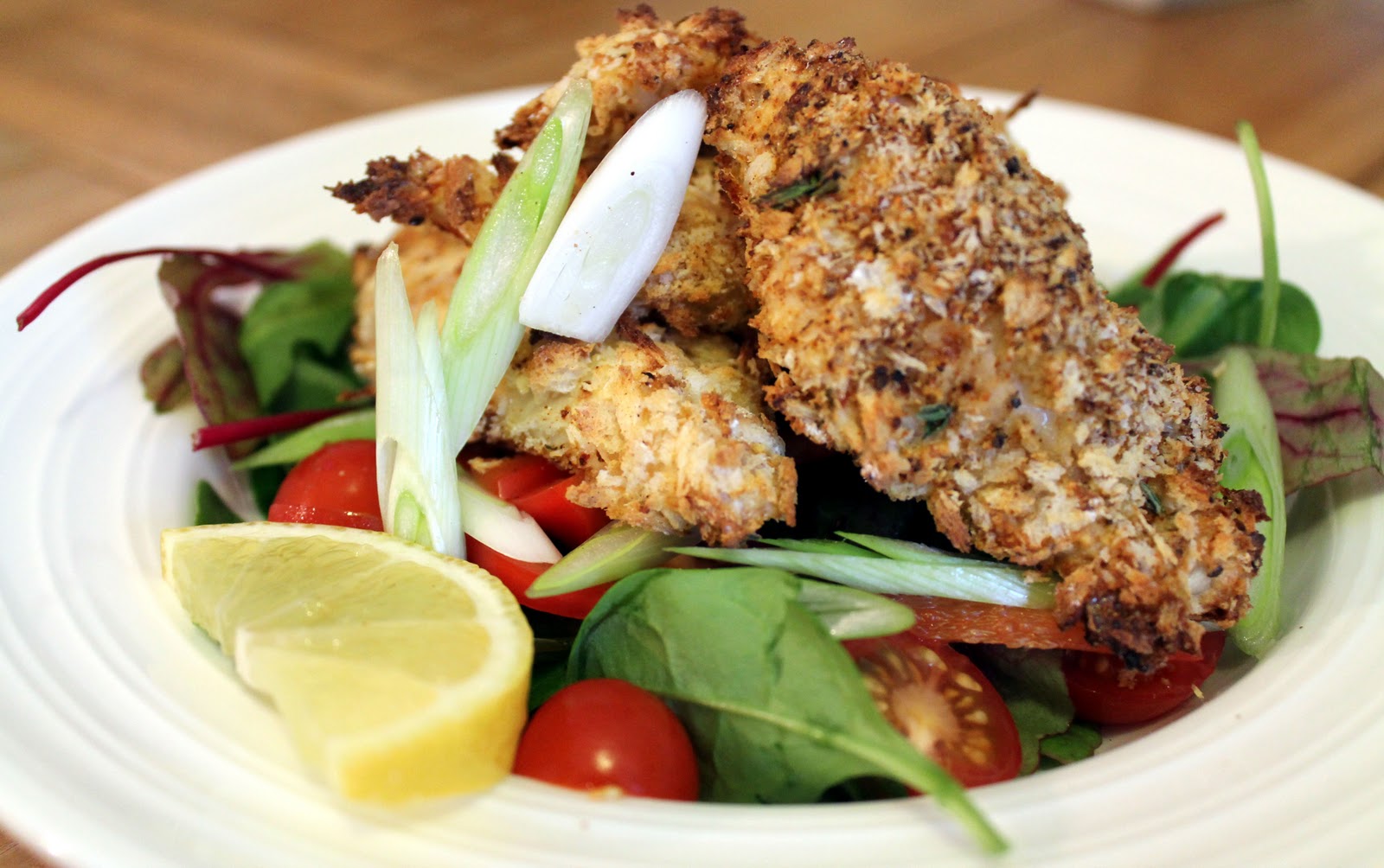Serena's Medium Rare Cajun Chicken Goujons with Panko Breadcrumbs