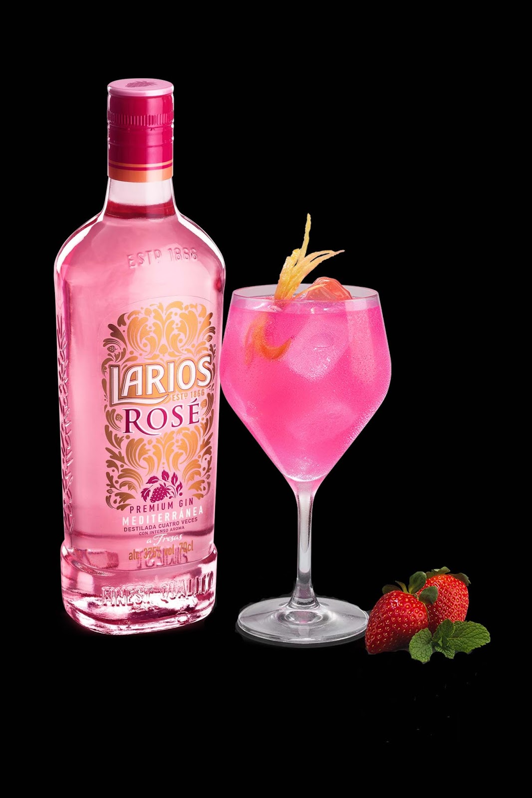 4 cocteles con Ginebra Larios Rosé