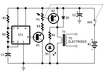 Simple Muscular Bio-Stimulator Circuit Diagram | Super Circuit Diagram