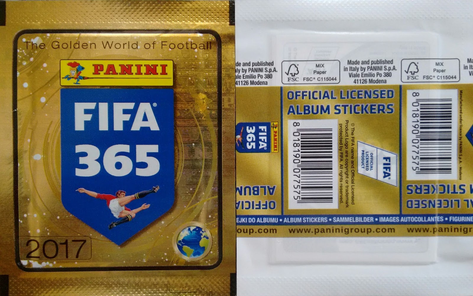 Football Cartophilic Info Exchange: Panini - FIFA 365 2017 - The Golden World of Football (10 ...