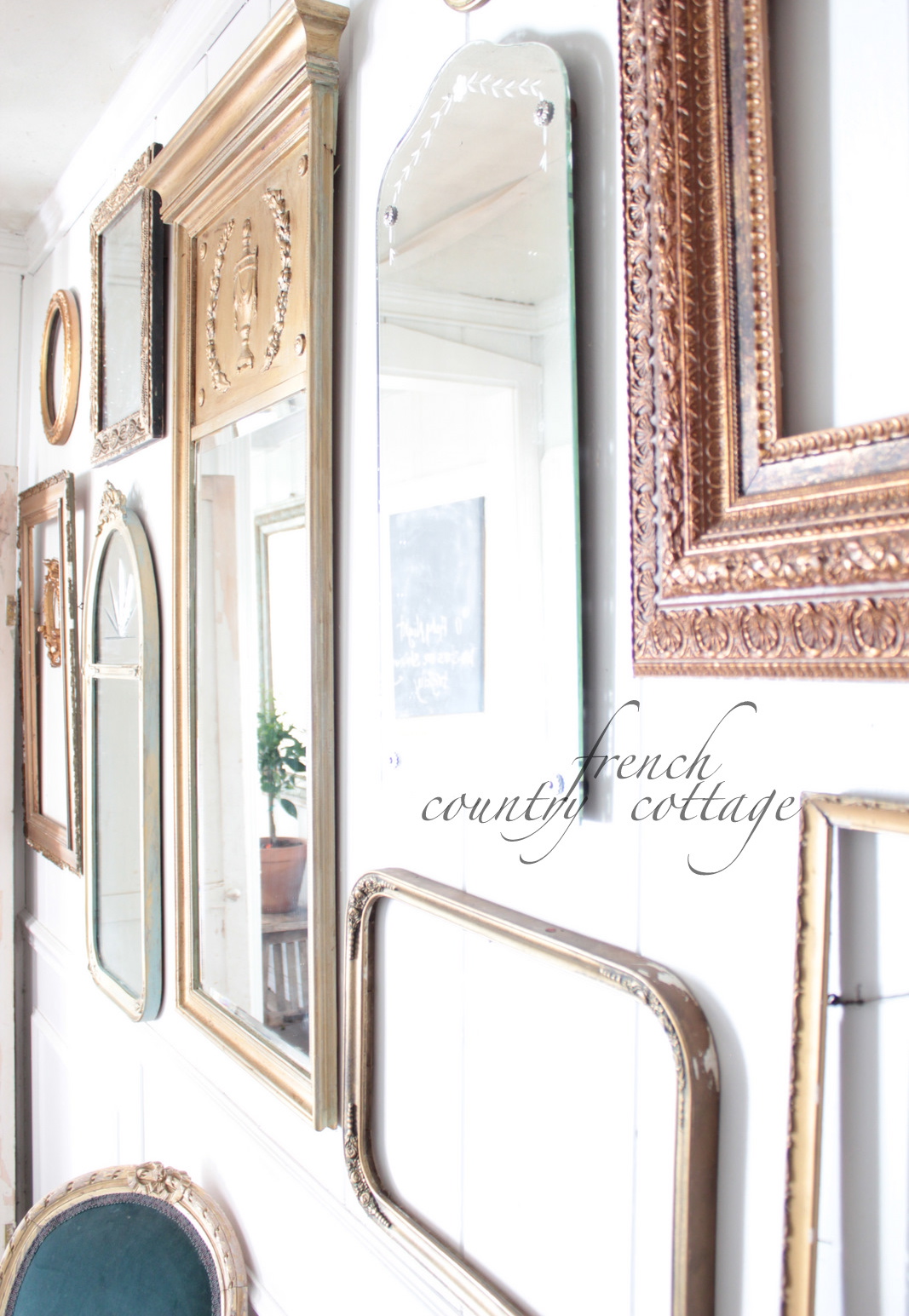Gallery Wall of Frames & Mirrors FRENCH COUNTRY COTTAGE