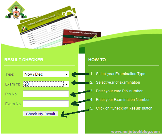 check NECO result without scratch card PIN