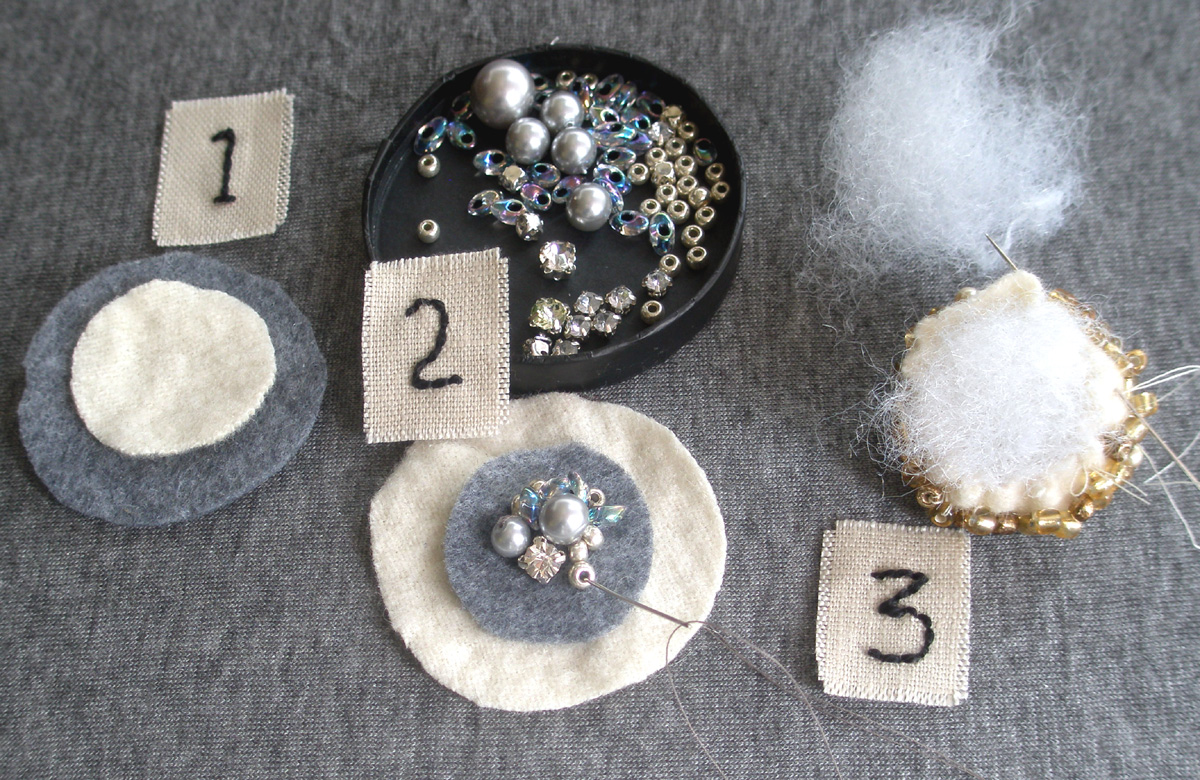 Sew Old Sew New Beaded Fringe Flower TUT