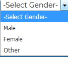 HTML Select Box for Gender Option | Gender Dropdown Values