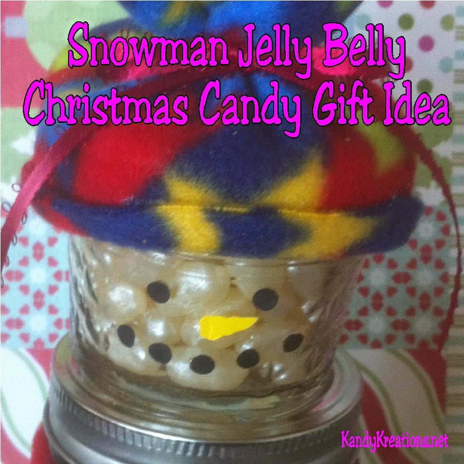 Give your friends a sweet Christmas gift with this Jelly Belly Snowman.  He is a great candy gift idea for everyone who loves Christmas candy or Jelly Belly candies.  You can craft him in a few moments and have a great gift idea for everyone on your list.