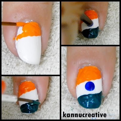 Face The Glam by Kavya K: Indian Independence Day (Indian Flag) Inspired Nail  Art (in Hindi) | Ind...