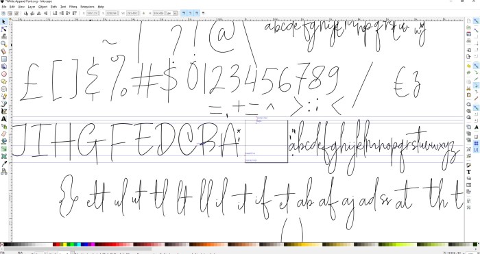 Contoh Desain Font Inkscape Software - Font Design