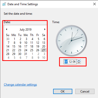 setting date and time untuk merubah setting tanggal lebih spesifik
