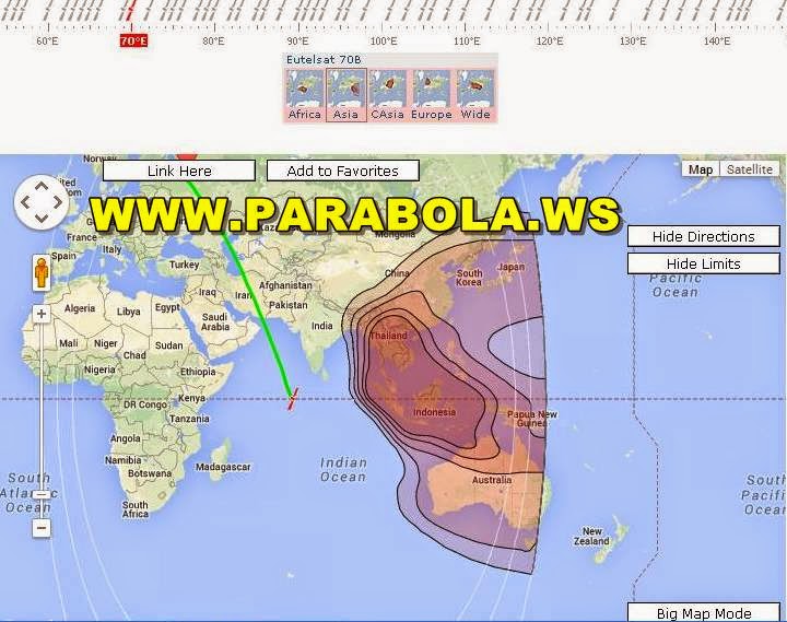 satelit parabola beam Indonesia eutelsat 70 b ku band