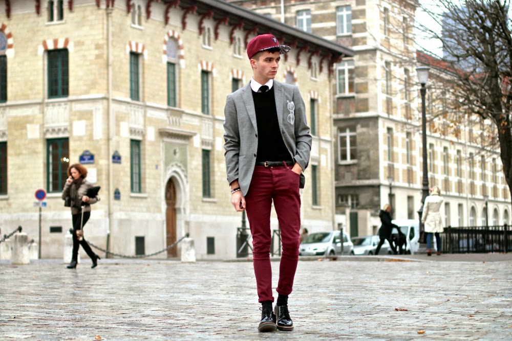 Cayler & sons Cap Casquette - Uniqlo Blazer pied de poule - Asos Jeans - See Concept lunettes glasses - Antonio Benchimol Bracelet - Heart of Influence - J  crew pull sweater cachemire cashmere - knitted tie Raf Simons Cravate tricot - blog mode homme mensfashion