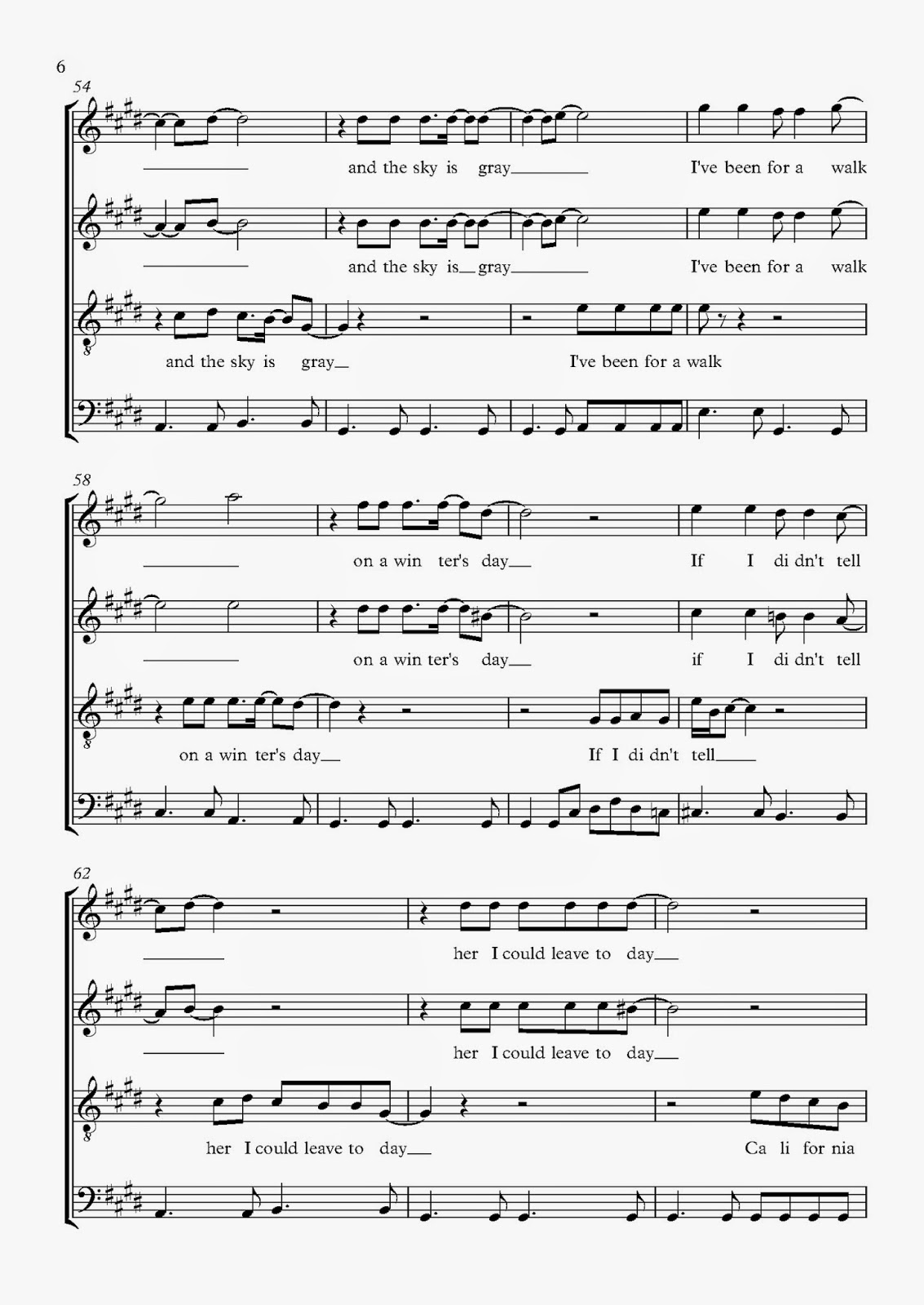 The Mamas And The Papas California Dreamin Paroles Partitions et Tablatures pour Guitare: The Mamas And The Papas