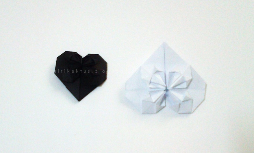 Cara buat origami LOVE / HEART dari kertas Siti Kektus