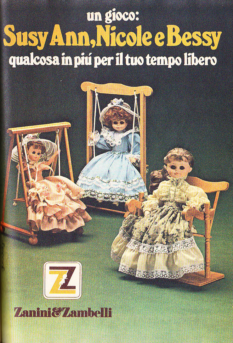 Advert ZAMBELLI Pubblicità 1979 X4484 Alice la bambola teneramente morbida 