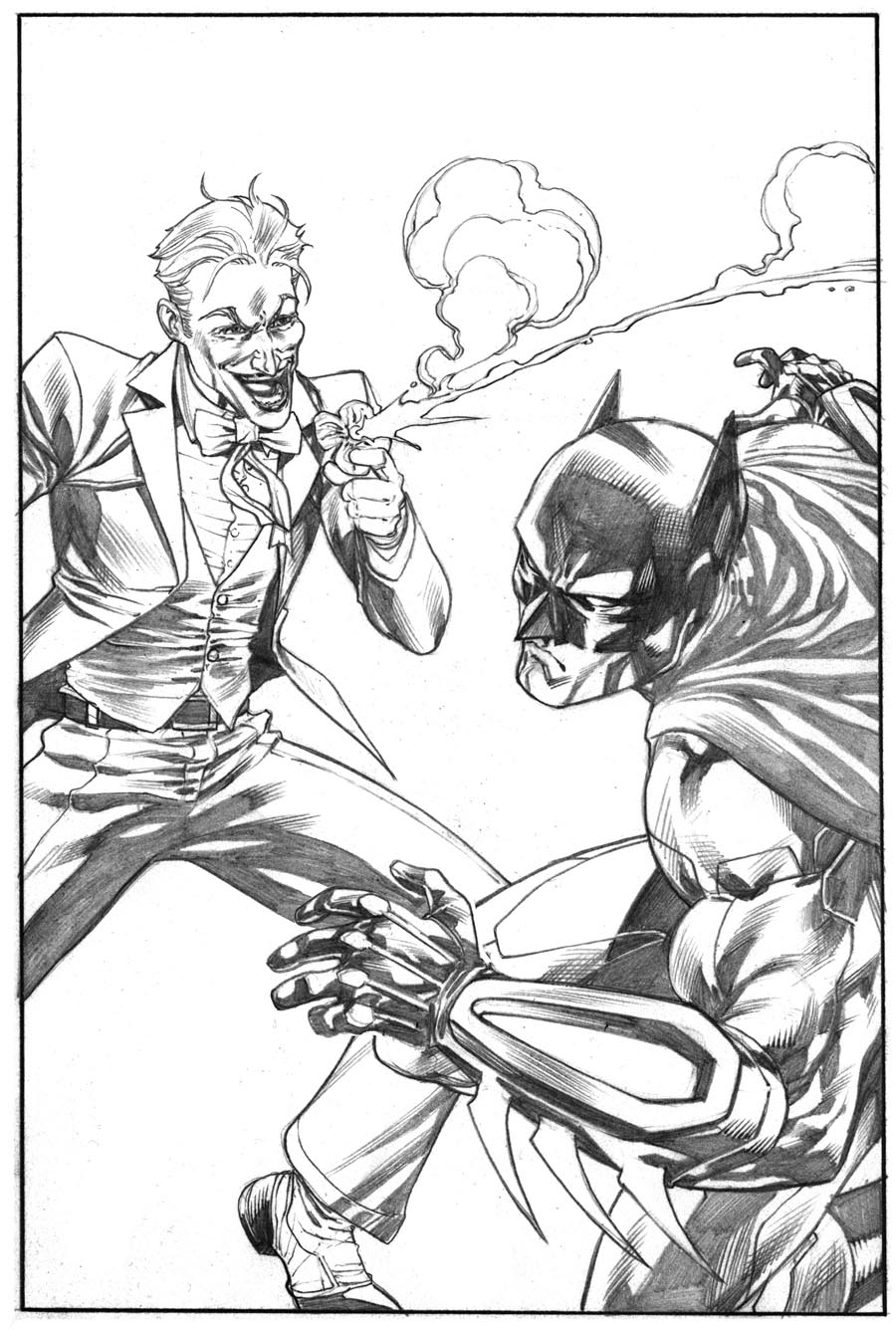 Robert Atkins Art: Daily Sketch : Batman vs. Joker....