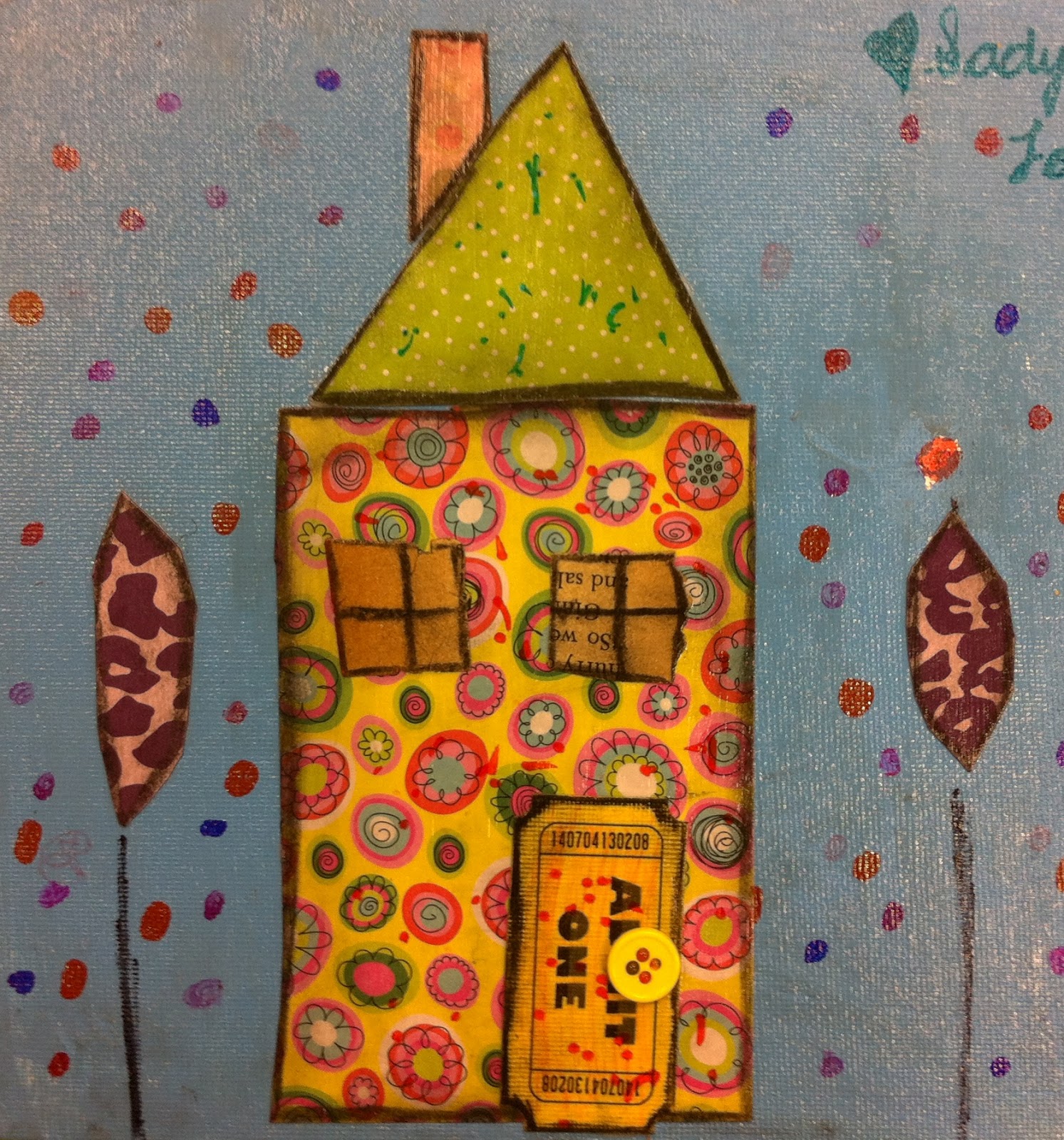 Angela Anderson Art Blog: Cute Houses Mixed Media Project - Kid's Art Class
