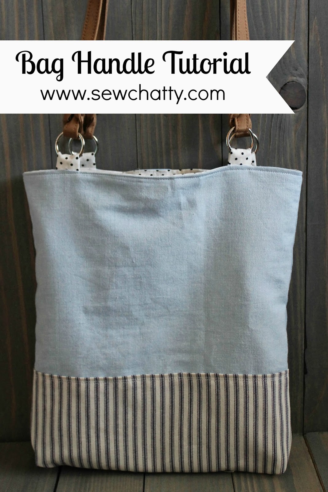 Sew Chatty: {Tutorial} Adding Commercial Handles to Handmade Bags