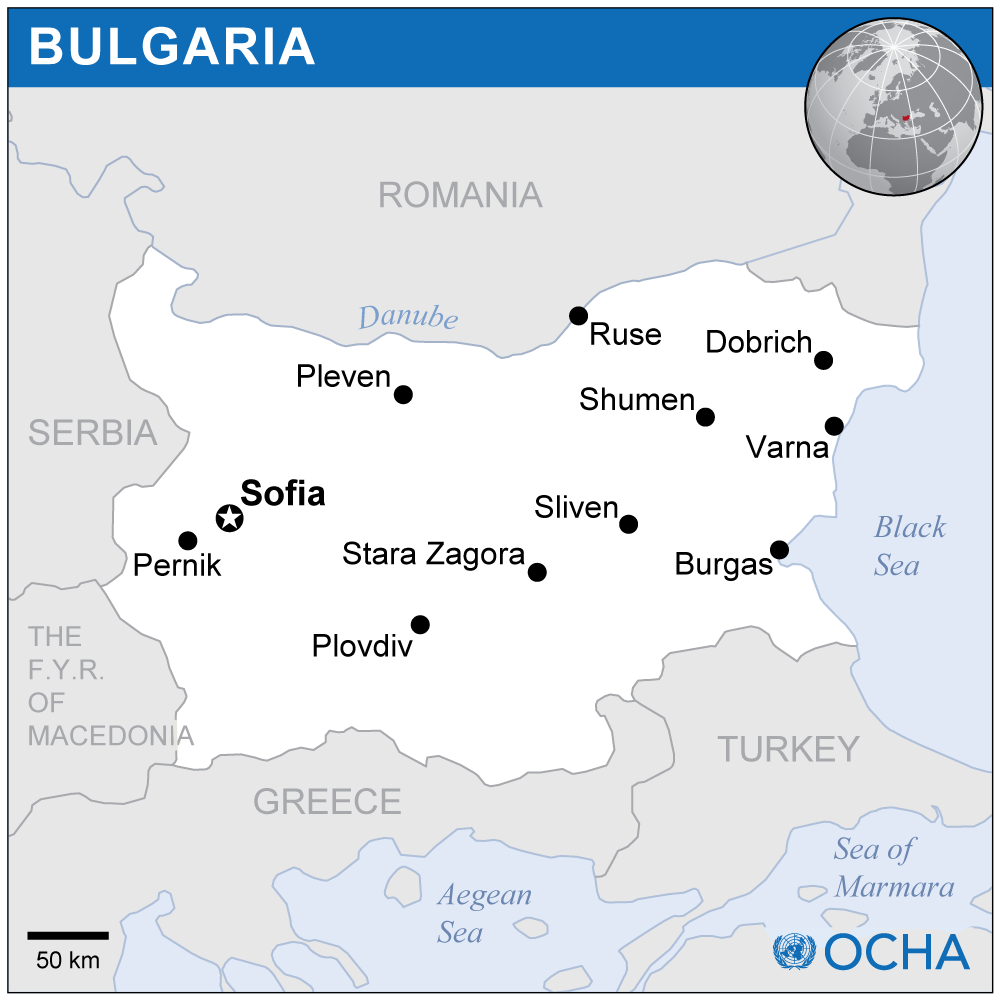 Geography Blog Map of Bulgaria