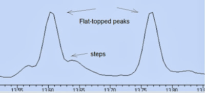 Fig. 4: Baseline stepping and flat-topped peaks
