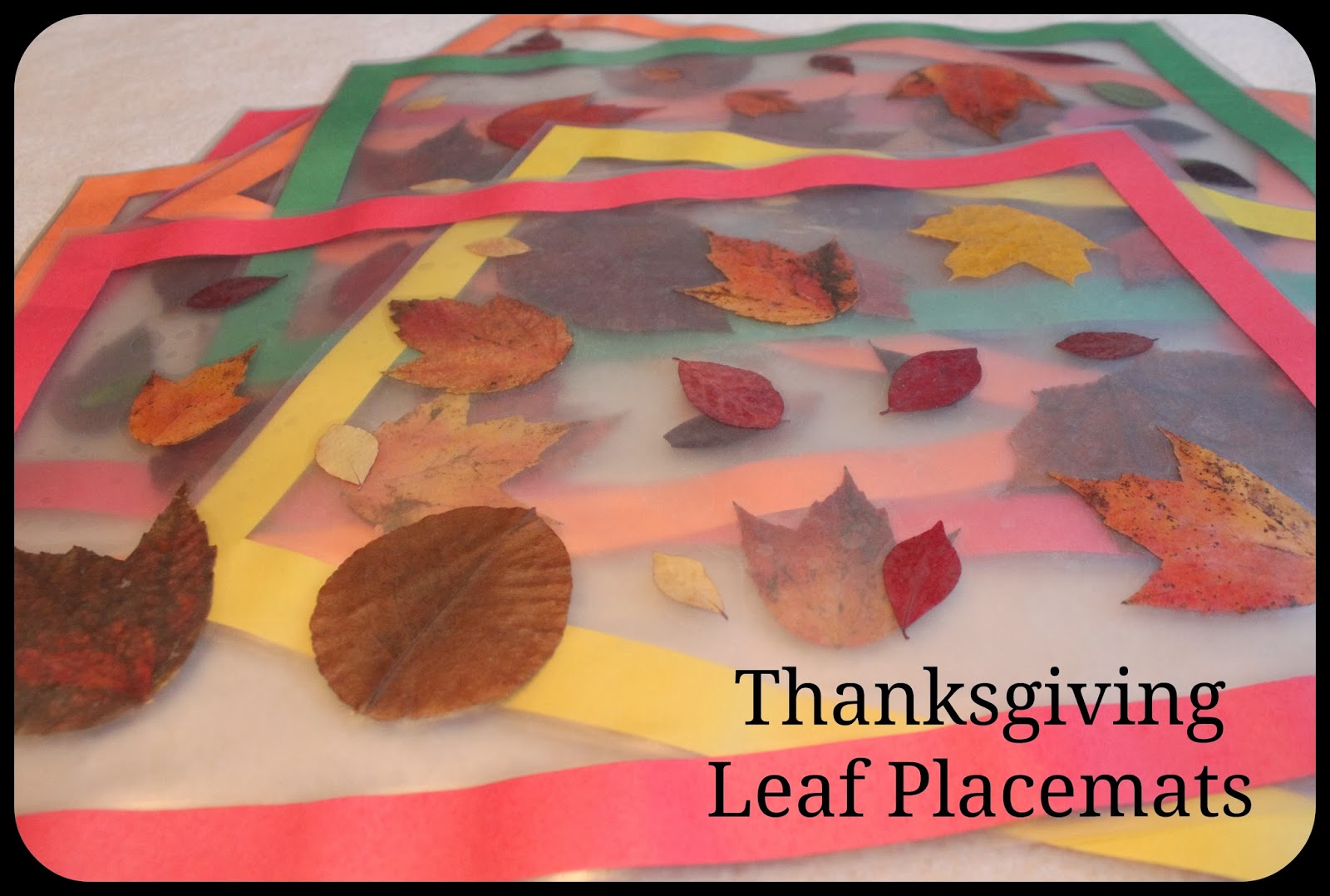 Keeping up with the Kiddos Thanksgiving Leaf Placemats