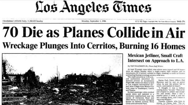 Collision over LA  1986 Cerritos Mid-Air Collision 