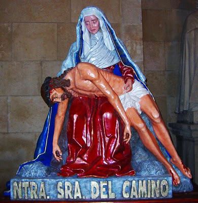 La Virgen del Camino de la hermandad de María del Dulce Nombre, tras ser retocada en el año 2003. Foto G. Márquez.