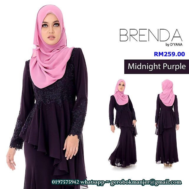 DRESS PEPLUM CHIFFON BRENDA BY DYANA