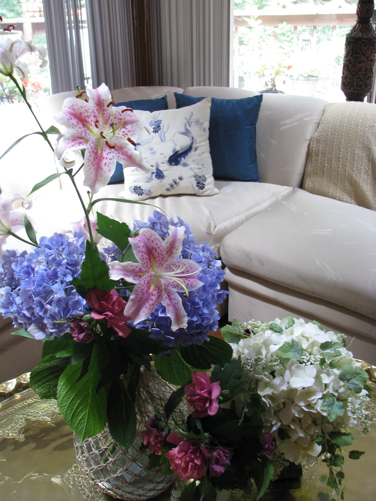 Designs by Pinky FLOWERS for the coffee table!!!