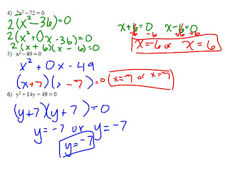 Ms. Hale's Math Page: Algebra 5/2: Using Factoring to Solve Equations