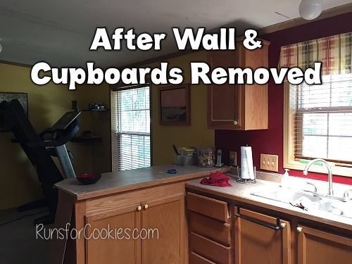 Removing wall and cupboards