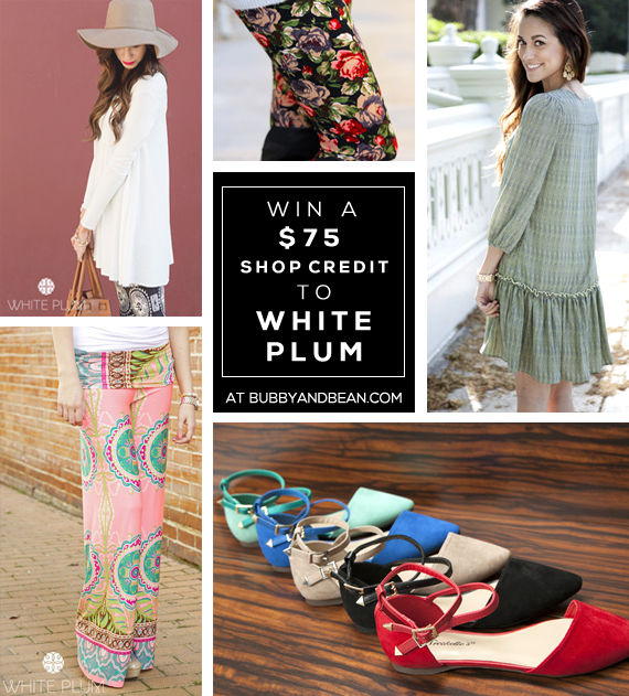 GIVEAWAY // Win a $75 Store Credit to White Plum on Bubby and Bean!
