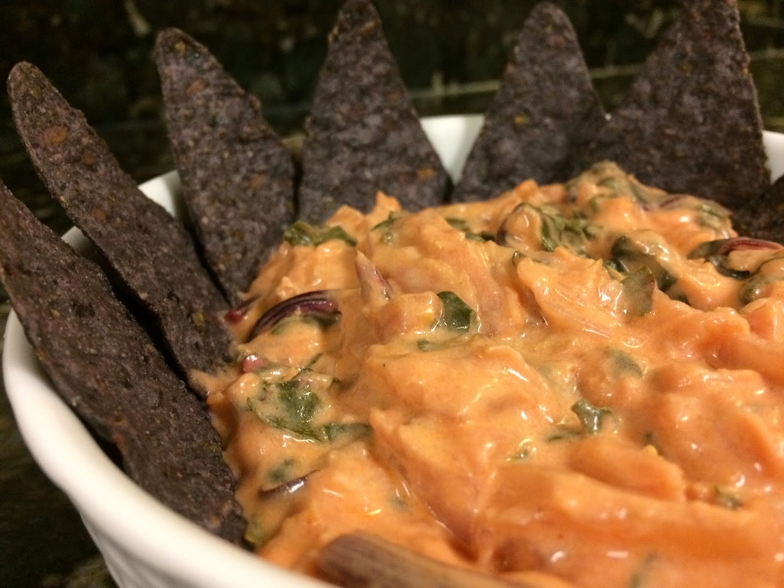 Warm Cabbage and Greens Dip with Sour Cream Tomato Sauce Recipe