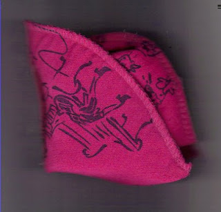 folded fabric shows half butterfly with back showing