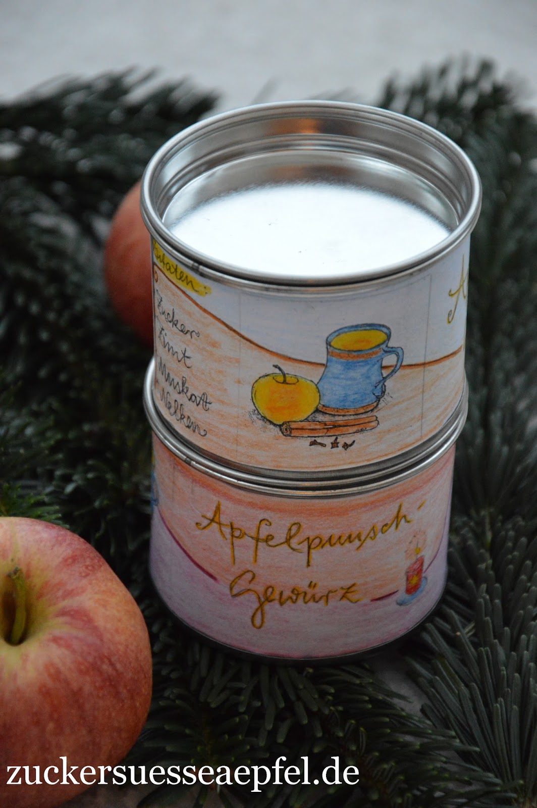 Ein Apfelpunsch-Gewürz als Geschenk aus der Küche | ♥ Zuckersüße Äpfel ...