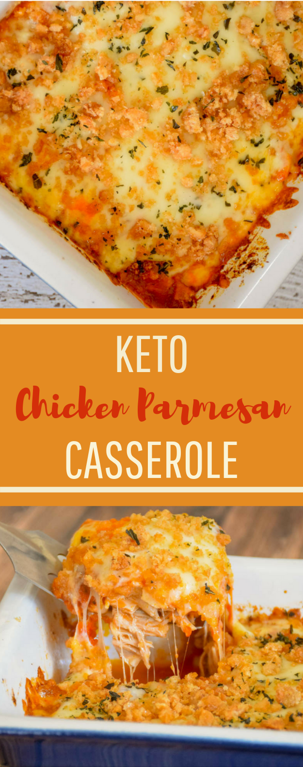 Keto Chicken Parmesan Casserole #keto #chicken