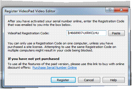 videopad registration code new version