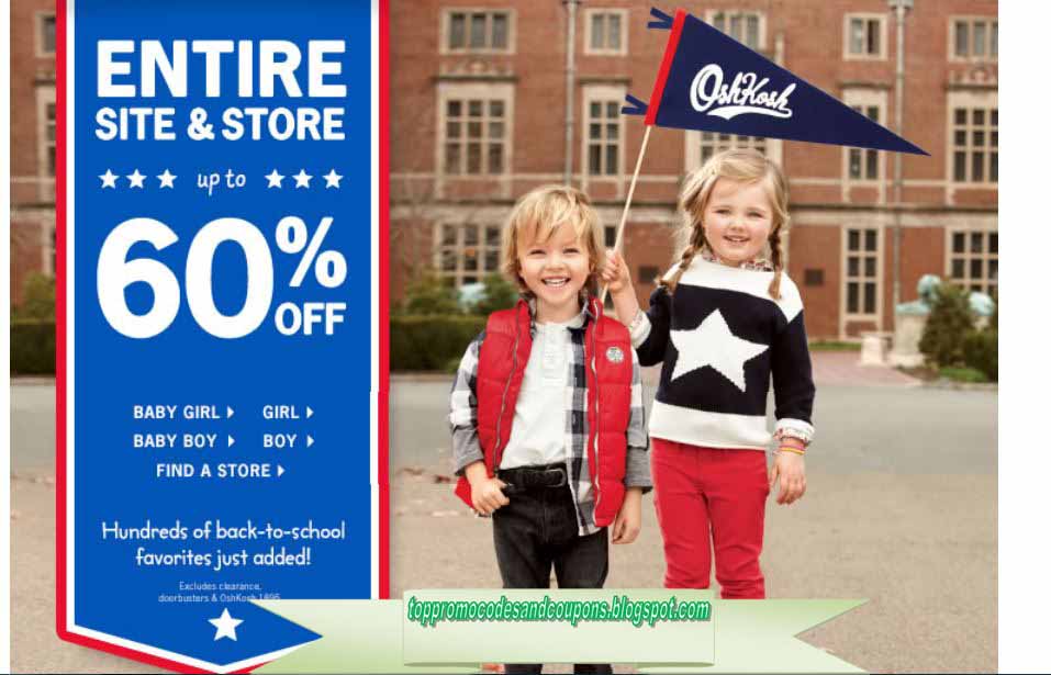 Free Promo Codes and Coupons 2021 OshKosh B'gosh Coupons