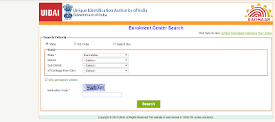 Enrollment Center Search in Karnataka