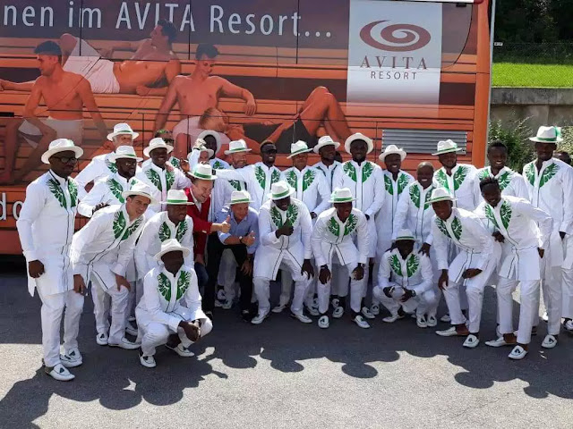 World Cup Special! Super Eagles Fly To Russia From Austria Wearing Stylish Ankara Dresses (Photos)  %Post Title