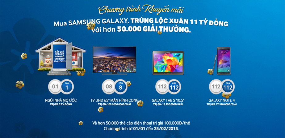 Mua SAMSUNG trúng tiền tỷ