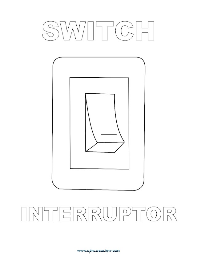 Dibujos Inglés - Español con I: Interruptor - Switch