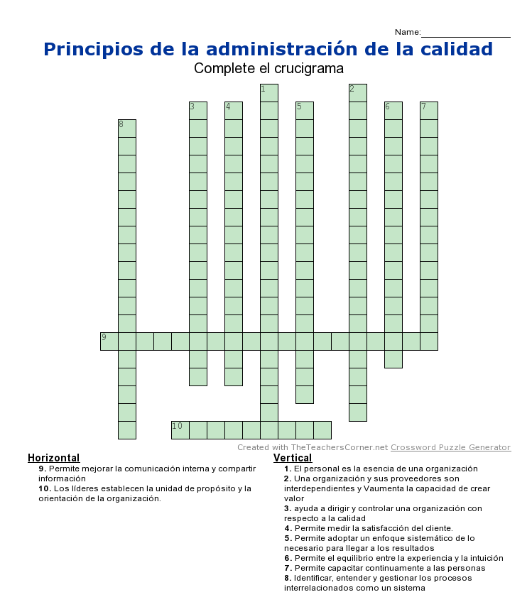 El rincón de la calidad Principios de la administración de la calidad El rincón de la calidad Principios de la administración de la calidad