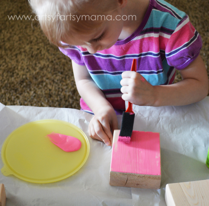 DIY Stenciled Name Blocks with Plaid Crafts