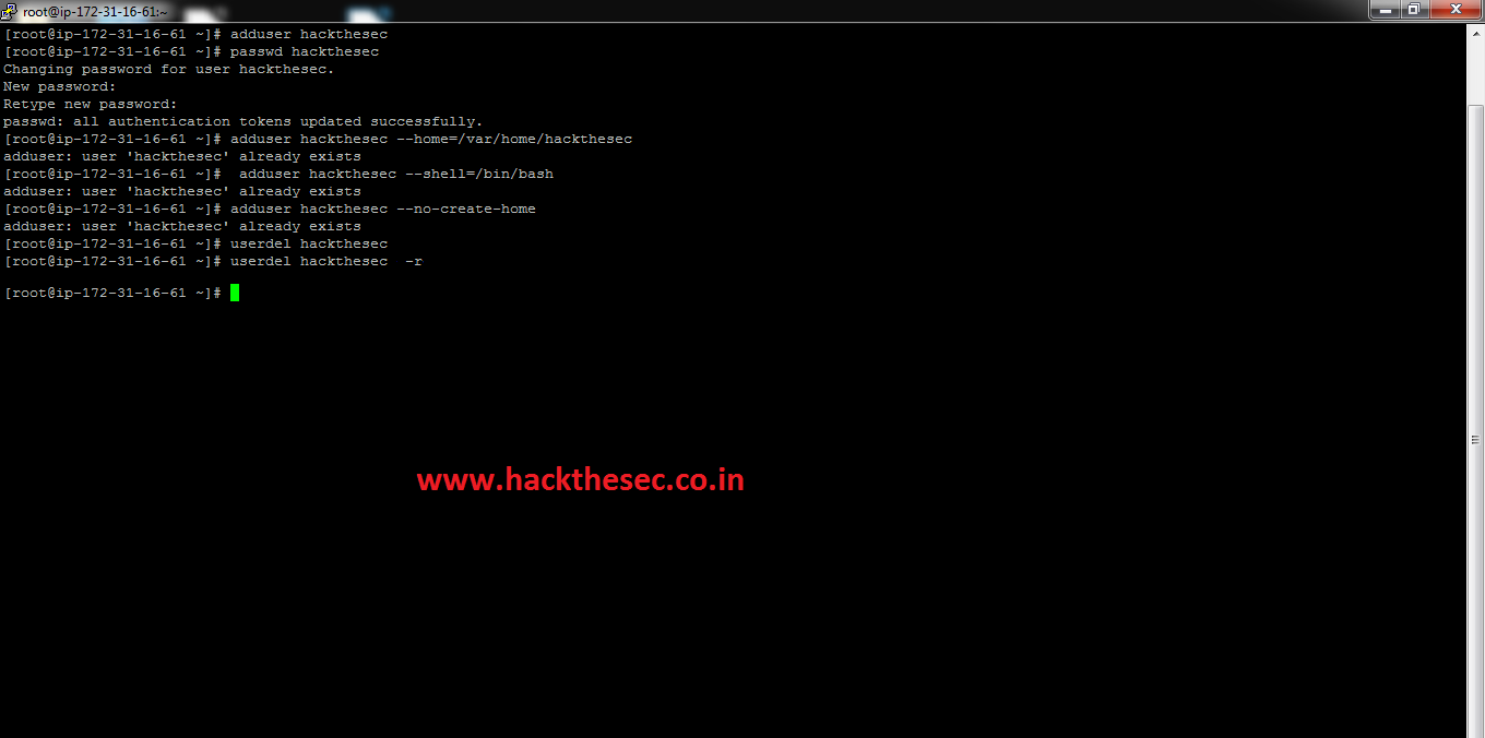How To Add And Delete Users On CentOS RHEL Fedora Hack The Sec