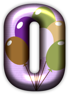Abecedario con Globos de Colores. Colored Balloons Abc.