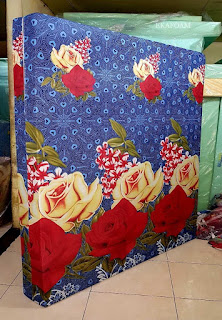 Kasur inoac motif rose biru Kasur inoac motif batik rose biru