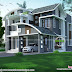 2410 square feet 4 bedroom mixed roof modern house