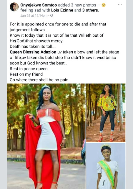  Photos: 23-year-old Nigerian beauty queen killed in ghastly motor accident