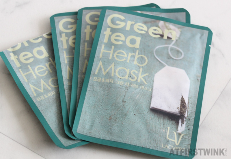Review Lacvert green tea herb sheet mask