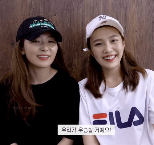 아육대를 대비해서 볼링연습하는 레드벨벳 슬기와 조이.gif | 인스티즈